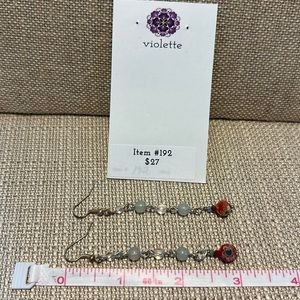 Unique Vintage Beaded Earrings #192 Handmade by Violette Grace